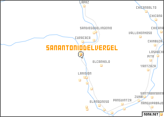 map of San Antonio del Vergel