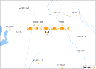 map of San Antonio de Nor Kala