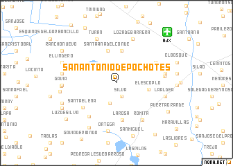 map of San Antonio de Pochotes