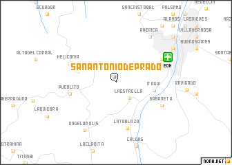 map of San Antonio de Prado