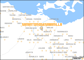 map of San Antonio de Sabanilla