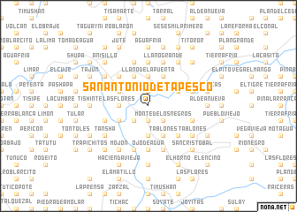 map of San Antonio de Tapesco