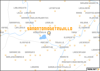 map of San Antonio de Trujillo