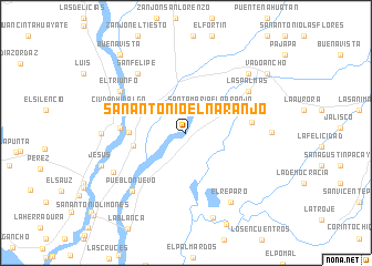 map of San Antonio El Naranjo