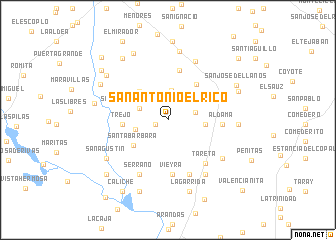 map of San Antonio El Rico