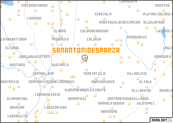 map of San Antonio Esparza