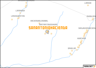 map of San Antonio Hacienda