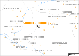 map of San Antonio Huitepec