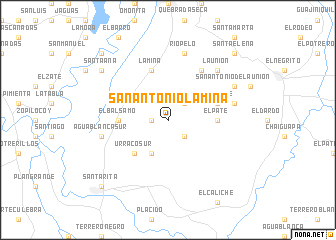 map of San Antonio La Mina