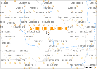 map of San Antonio La Noria