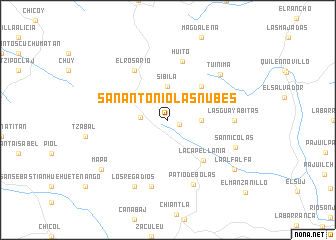 map of San Antonio Las Nubes