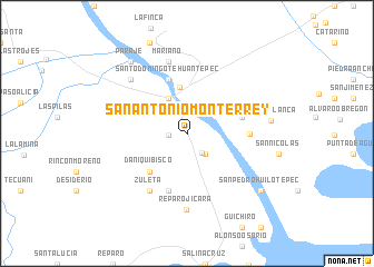 map of San Antonio Monterrey