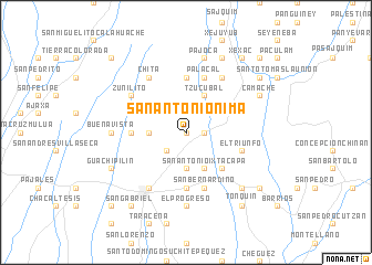 map of San Antonio Nimá