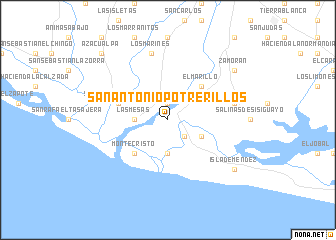 map of San Antonio Potrerillos