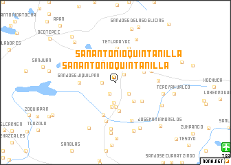 map of San Antonio Quintanilla