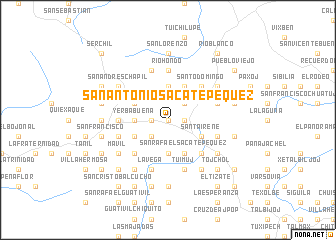 map of San Antonio Sacatepéquez