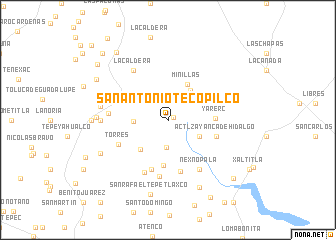 map of San Antonio Tecopilco