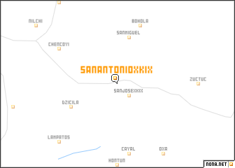 map of San Antonio Xkix