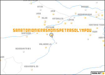 map of Sanatórion Ierás Monís Pétras Olýmpou