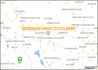 map of San Augustín Huitzitzilapan