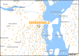 map of Sanāwānwāla