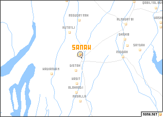 map of Sanāw