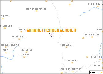 map of San Baltazar Guelavila