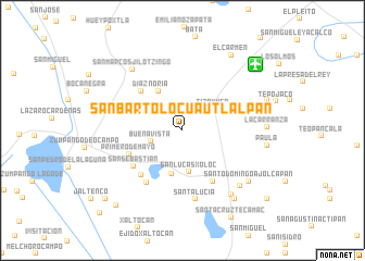map of San Bartolo Cuautlalpan