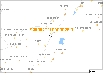 map of San Bartolo de Berrio