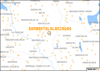 map of San Bartolo Lanzadas