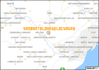 map of San Bartolomé de la Cuadra