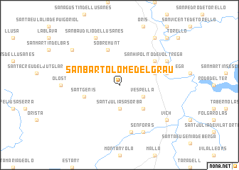 map of San Bartolomé del Grau