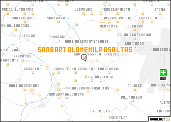 map of San Bartolomé Milpas Altas