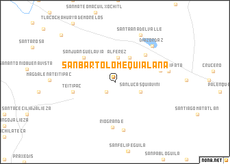 map of San Bartolomé Quialana