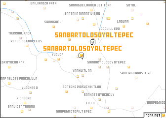 map of San Bartolo Soyaltepec
