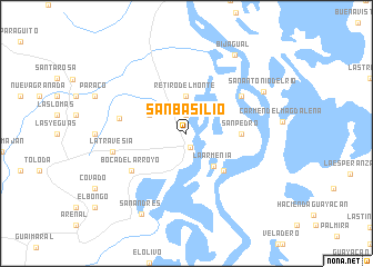 map of San Basilio