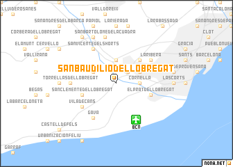 map of San Baudilio de Llobregat