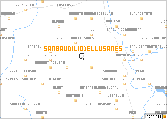 map of San Baudilio de Llusanés