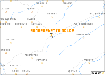 map of San Benedetto in Alpe