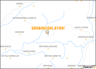 map of San Biagio Platani