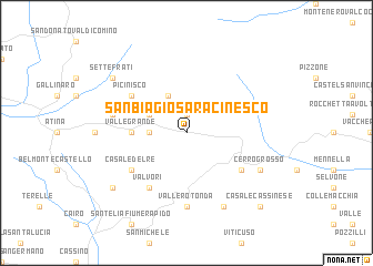 map of San Biagio Saracinesco