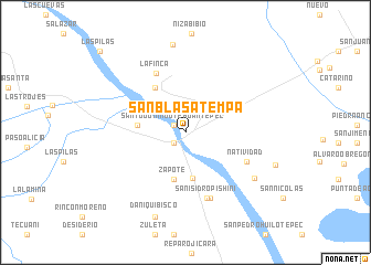 map of San Blas Atempa