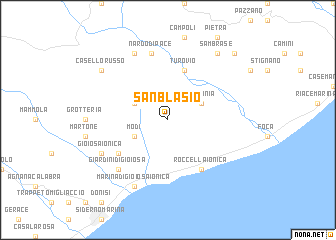 map of San Blasio