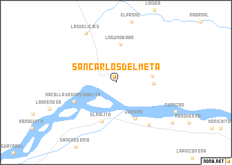 map of San Carlos del Meta