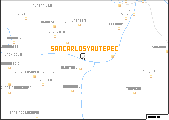 map of San Carlos Yautepec