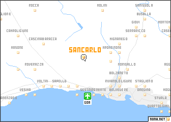 map of San Carlo