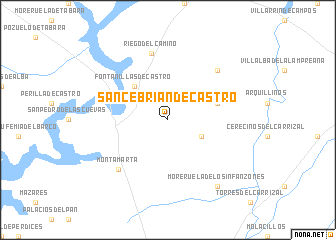 map of San Cebrián de Castro