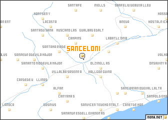 map of San Celoni