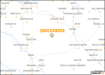 map of San Cerbone