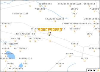 map of San Cesareo